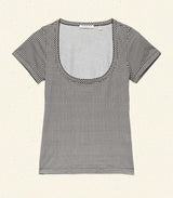 BRIGITTE TEE -- NOIR LA MADDALENA GINGHAM