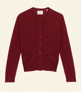 FREYA CASHMERE CARDIGAN -- MALBEC